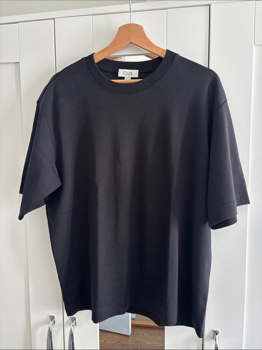 COS Black Oversized Crewneck Tee
